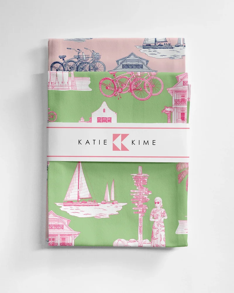 Florida Toile Tea Towel Set