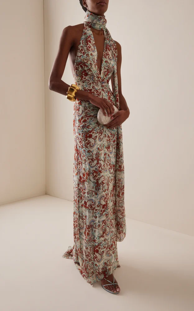 Exclusive La Isla Formentera Chiffon Maxi Dress