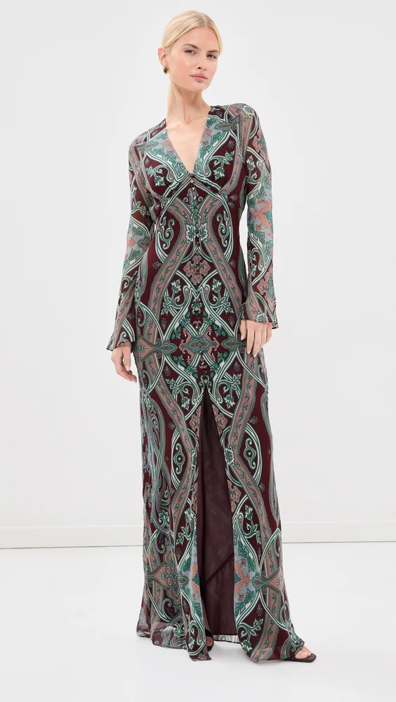 Daciana Silk Maxi Dress