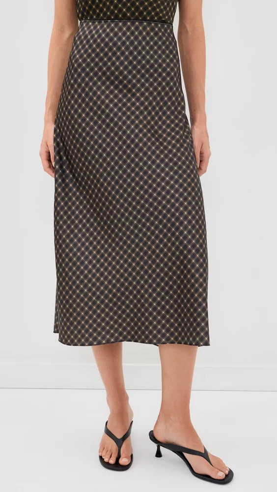 Plaid Slip Skirt