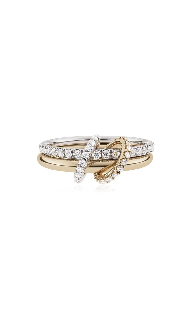 Ceres 18K Yellow And White Gold Diamond Ring
