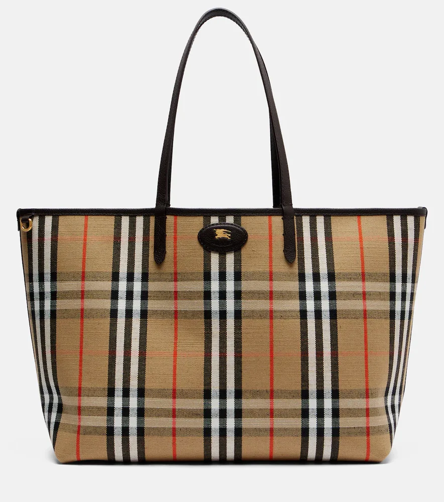Reversible Burberry Check Medium leather tote bag