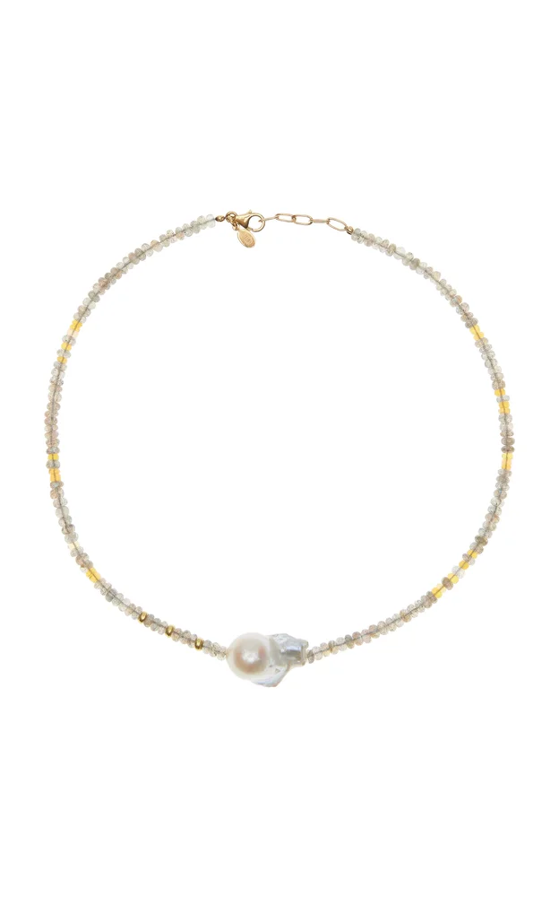 Sunset Gold 18K Yellow Gold Pearl Necklace