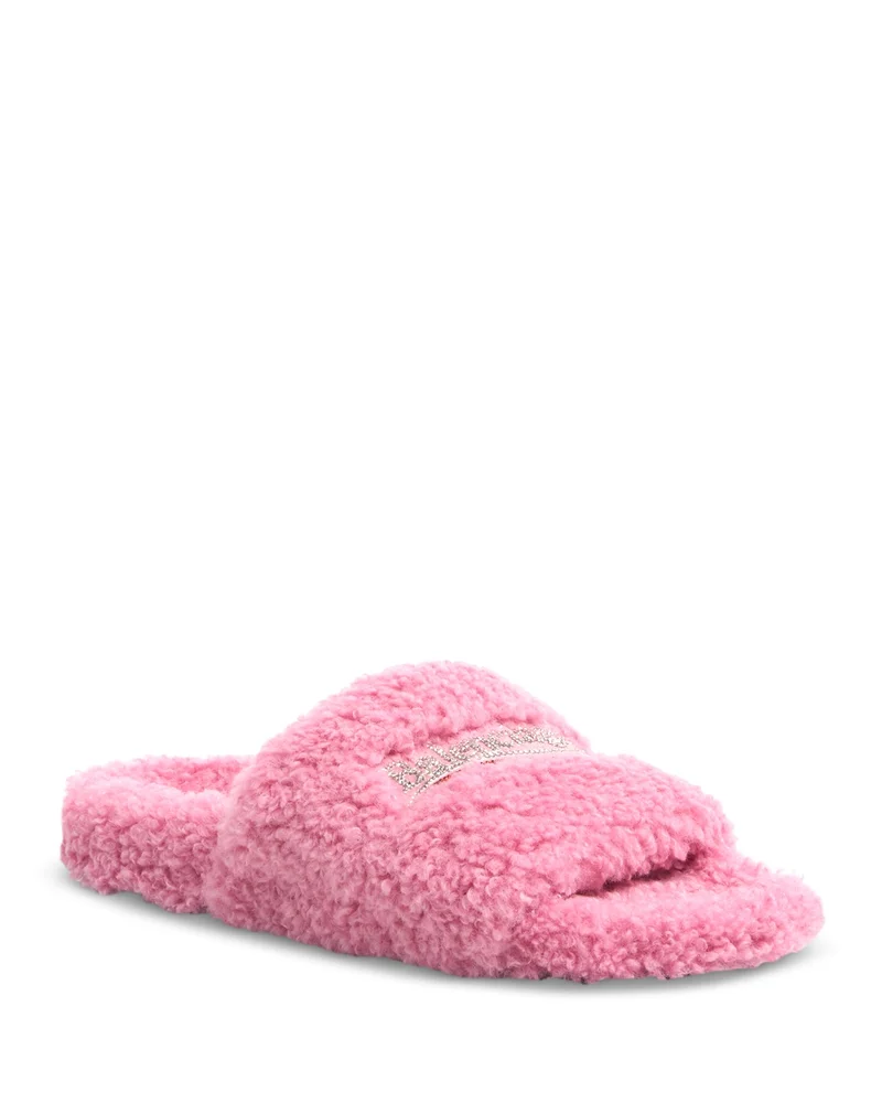 Faux Fur Furry Slide Sandals