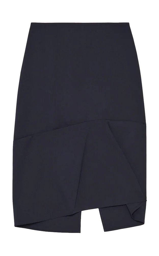 Wool-Blend Midi Skirt