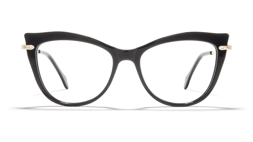Susan Eyeglasses, Black and Gold