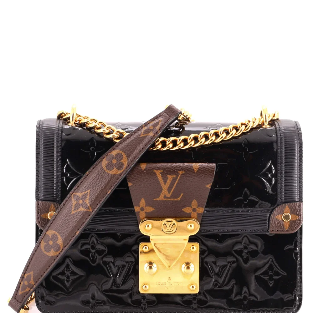 Wynwood Handbag Monogram Vernis with Monogram Canvas and Epi Leather, Black