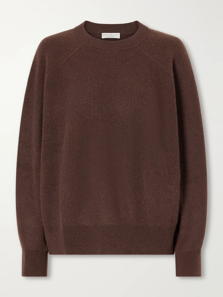 Ribbed cashmere sweater