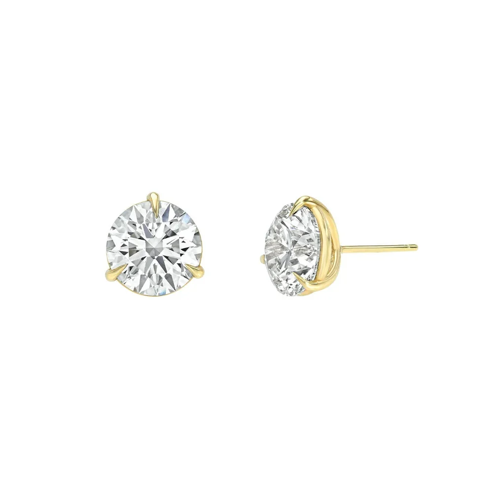 Round Diamond Martini Studs