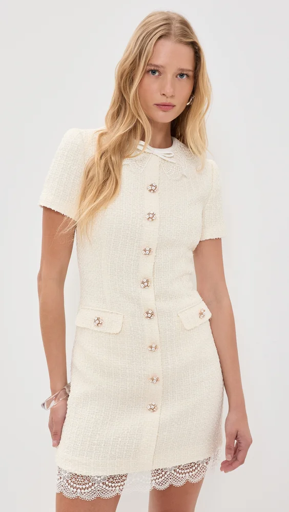 Lace Trim Mini Dress