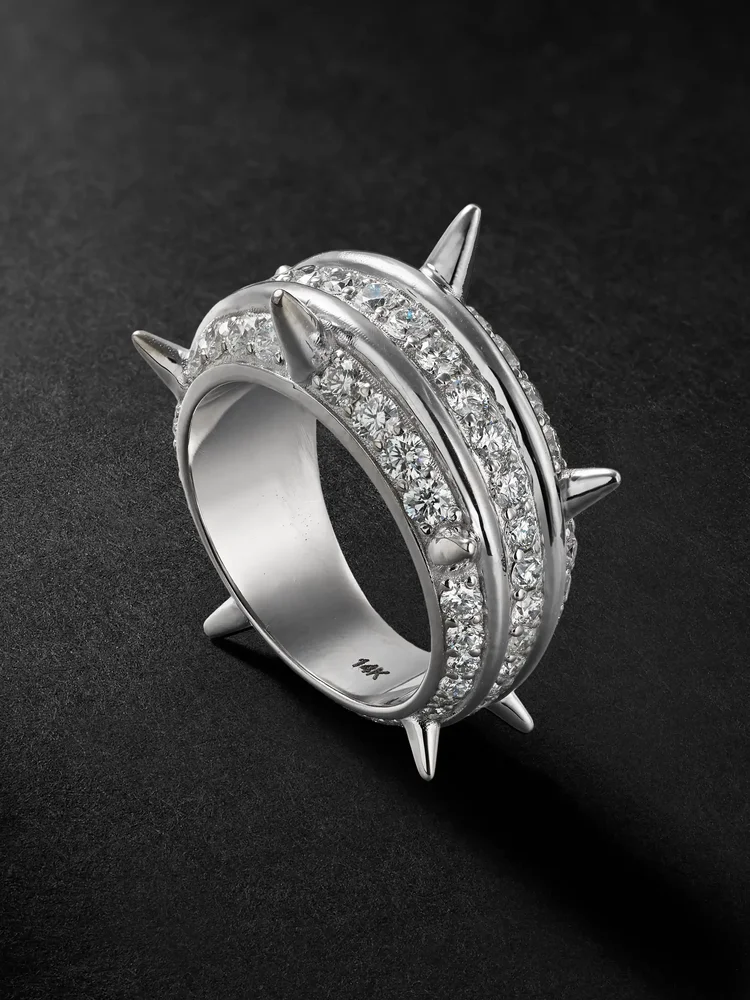Destroyer 14-Karat White Gold Diamond Ring