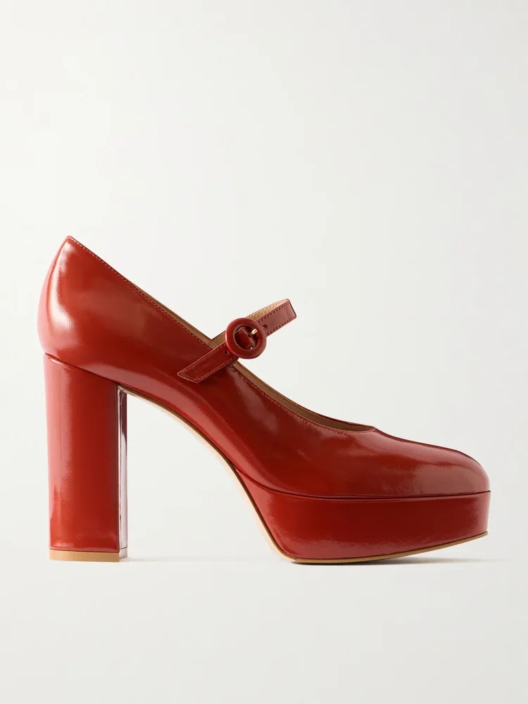 70 leather Mary Jane pumps