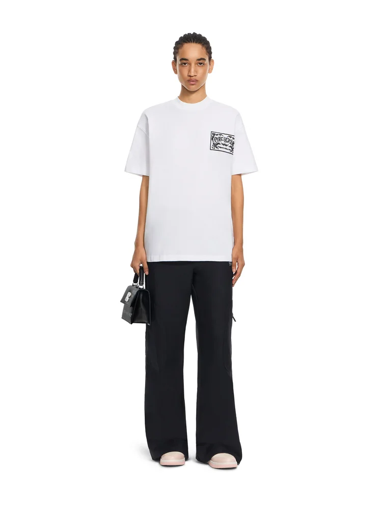 Embroidered Paisley Logo T-Shirt