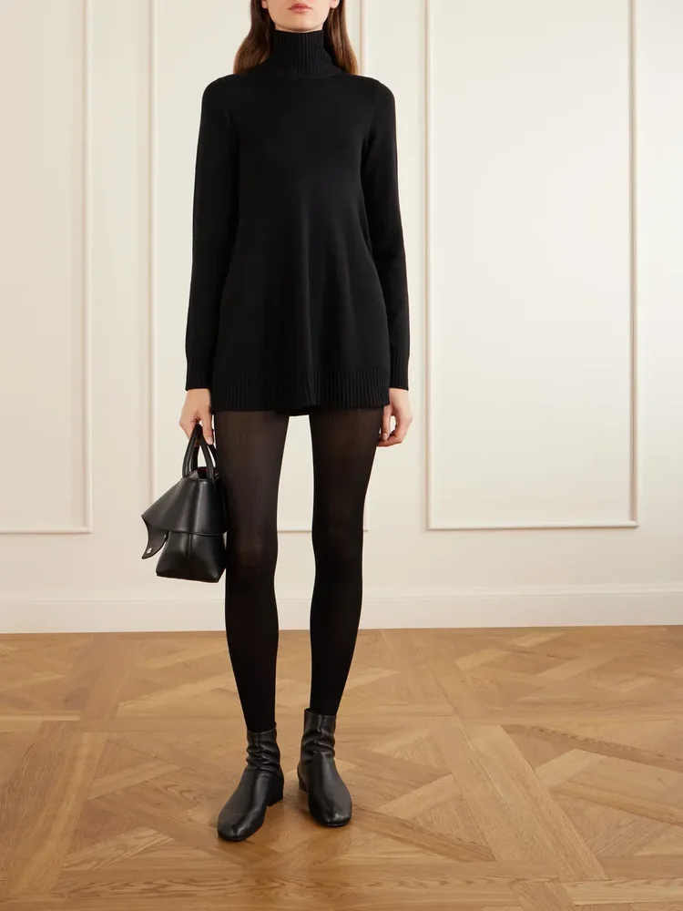 Wool-blend turtleneck sweater
