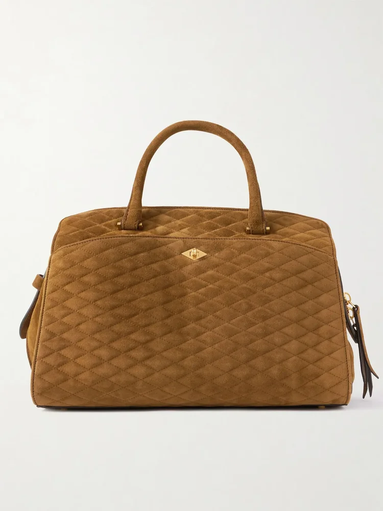 Private Eye quilted suede tote