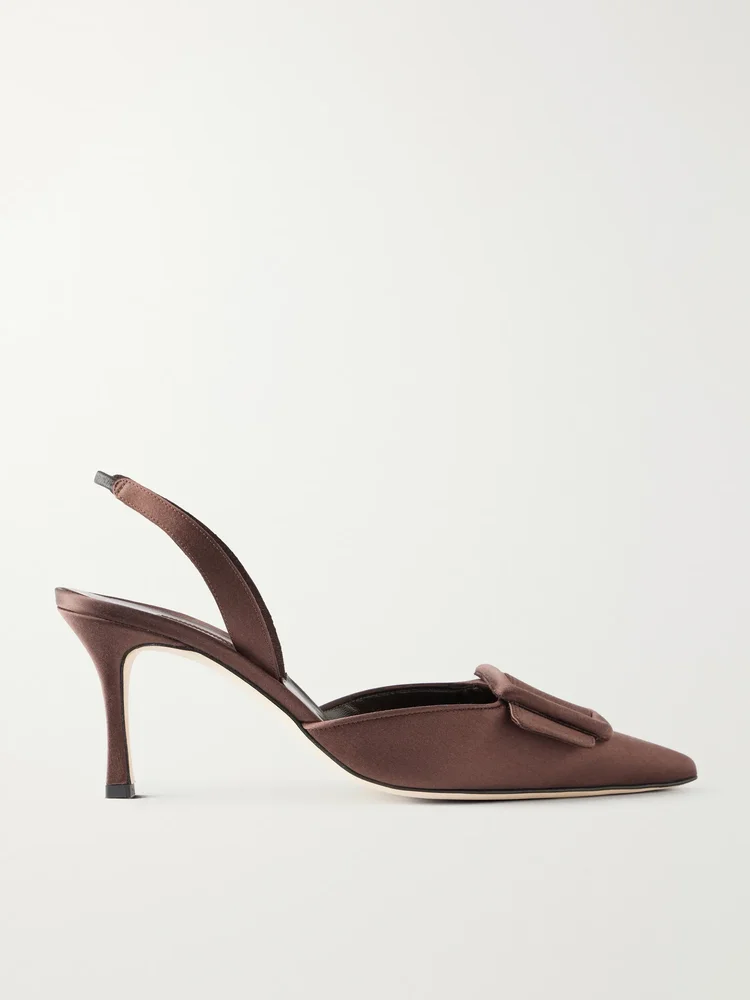 + Emilia Wickstead Maysli 70 satin slingback pumps