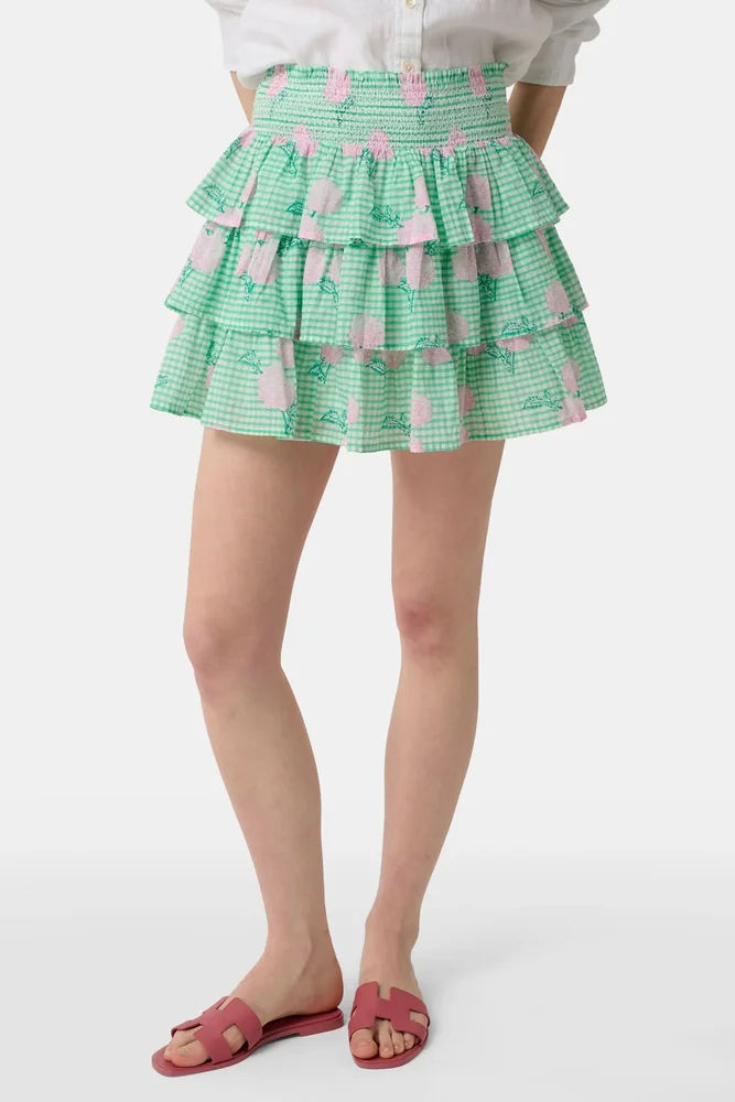 Hydrangea Gingham Siggy Skirt