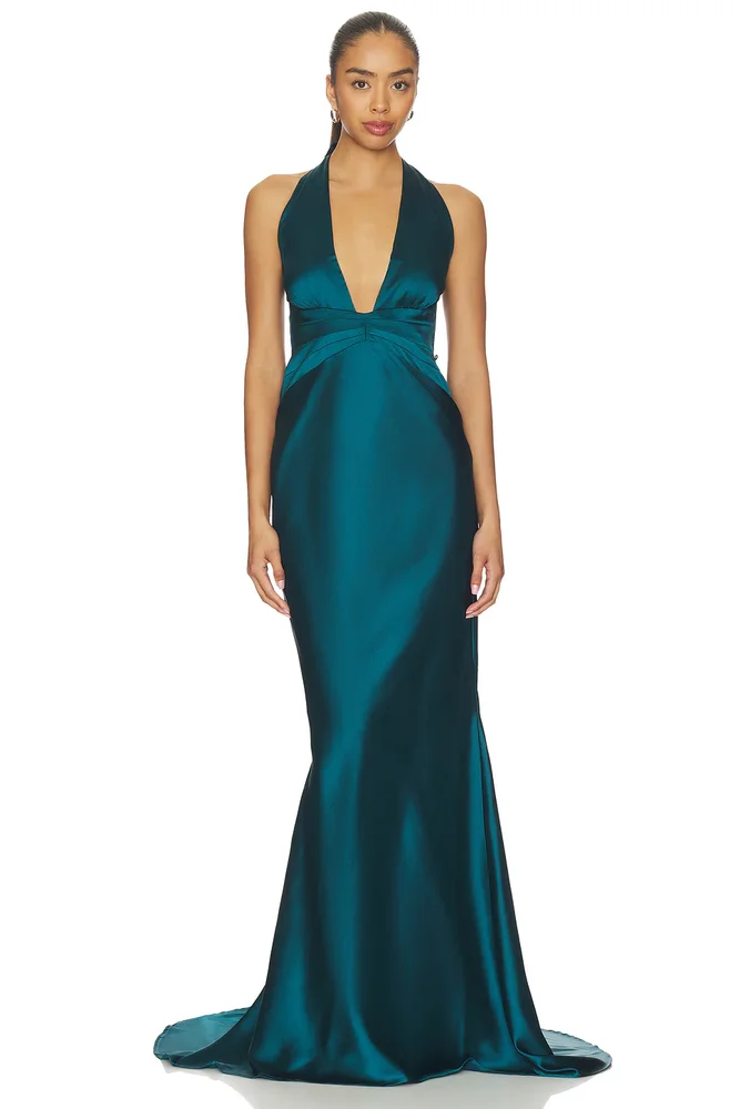 Scarlet Plunge Gown