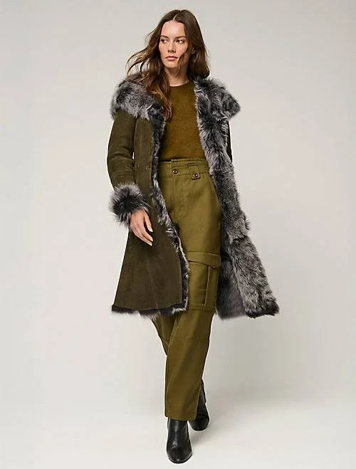 Overland Theodora Hooded Toscana Sheepskin Coat
