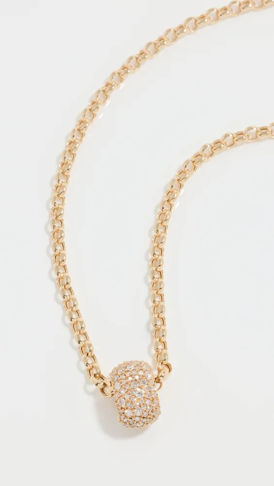 14k Shine Bright Rolo Big Bead Necklace