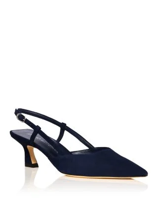 Stuart WeitzmanWomen's Vinnie 50 Slingback Suede Pumps