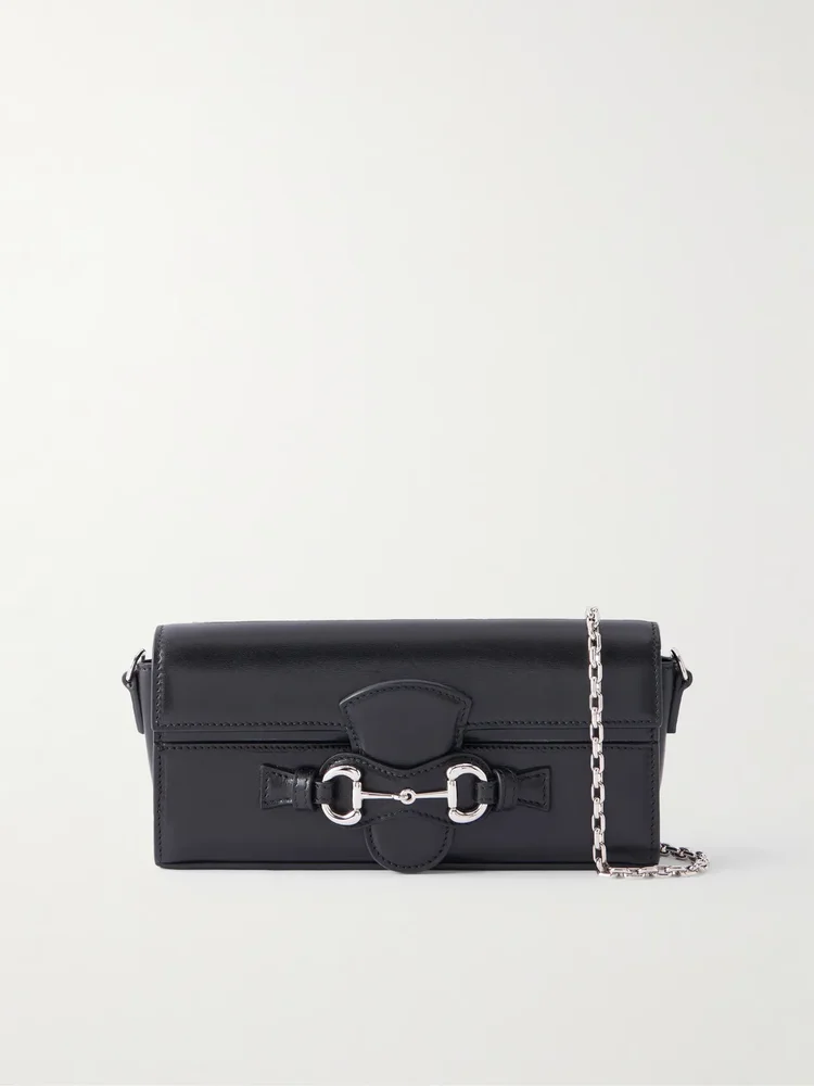 Ristretto embellished leather shoulder bag