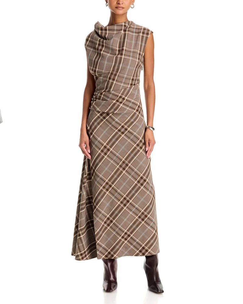 Burke Draped Sleeveless Maxi Dress