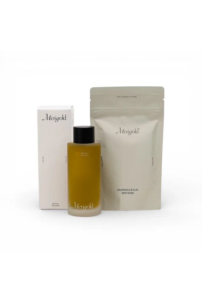 Bath Oil Calendula and Clay Bath Soak Bundle