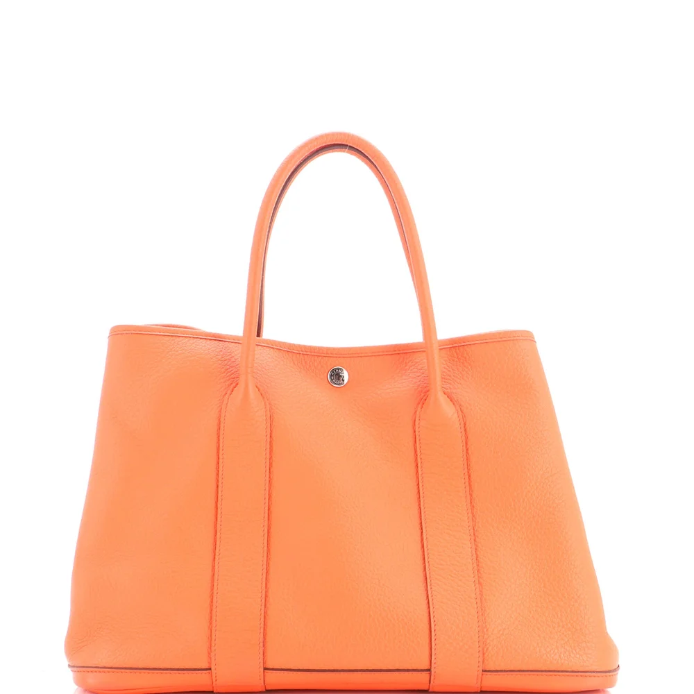 Pre-Owned Garden Party Tote Leather with Printed Interior 36