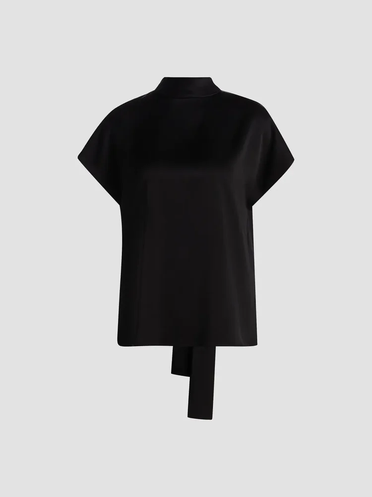 Corey Tie-Detail Satin Blouse