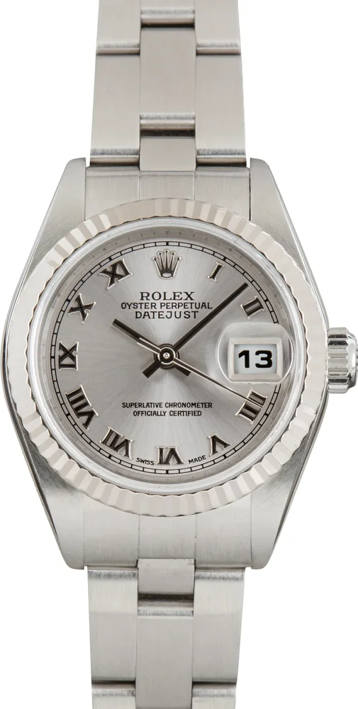 Pre-Owned Rolex Lady-Datejust 26 79174 Silver Roman Dial Stainless Steel