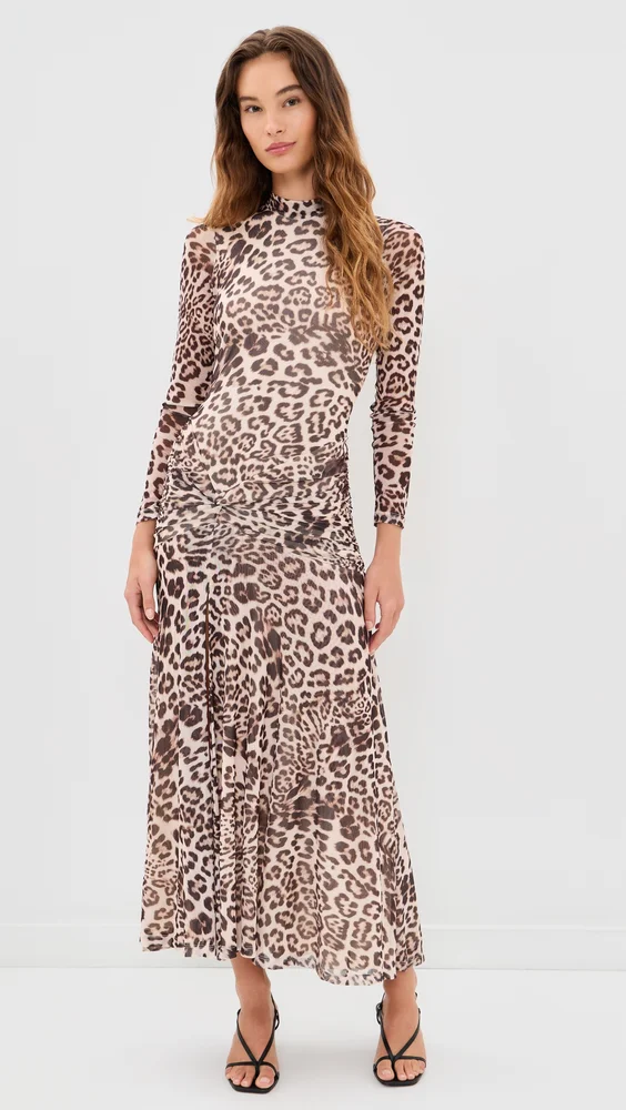Lea Printed Mesh Dress