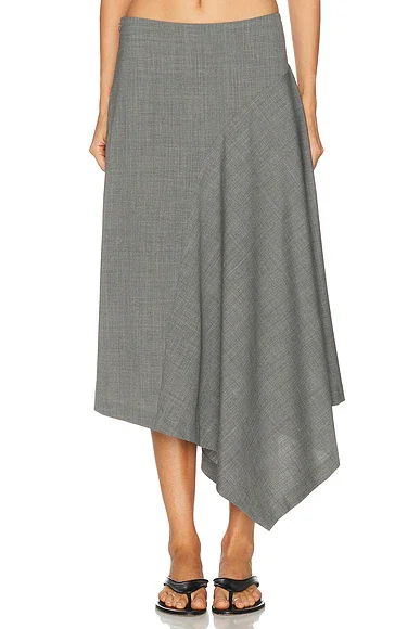 Wool Asymmetric Skirt