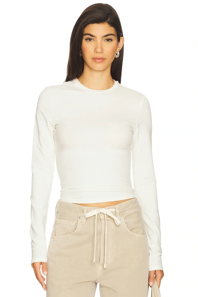 Cotton Jersey Long Sleeve T-Shirt