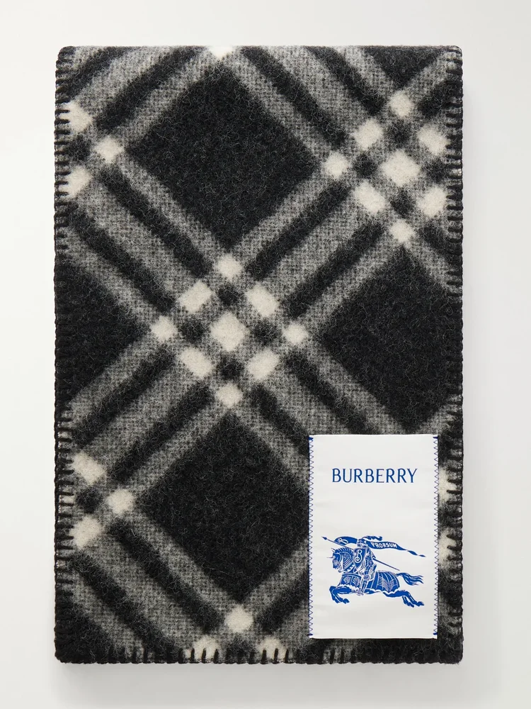 checked wool scarf