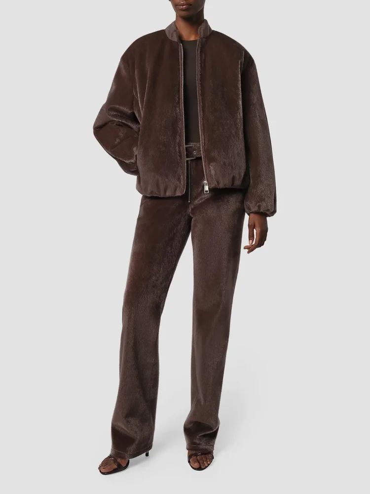 Maris Faux Fur Bomber Jacket