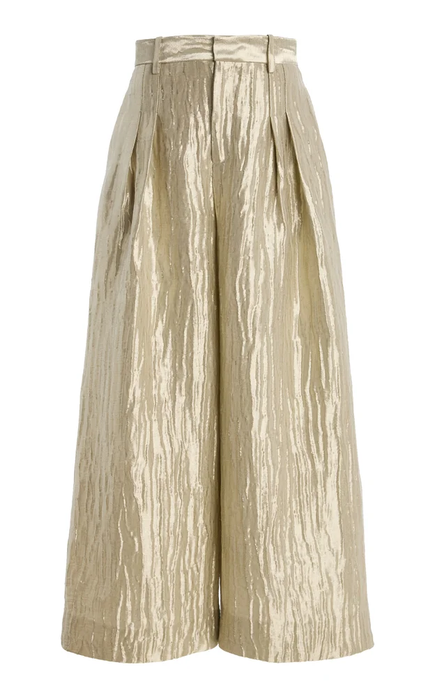 Silver Wide Leg Pants