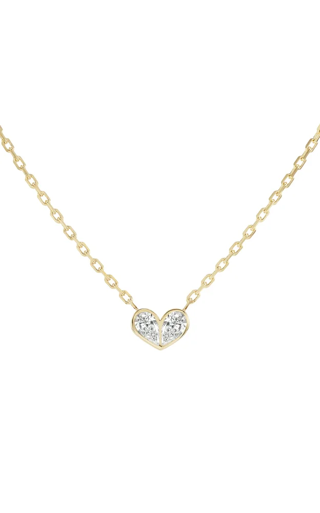 Medium Sweetheart Necklace 18K Yellow Gold Diamond Necklace