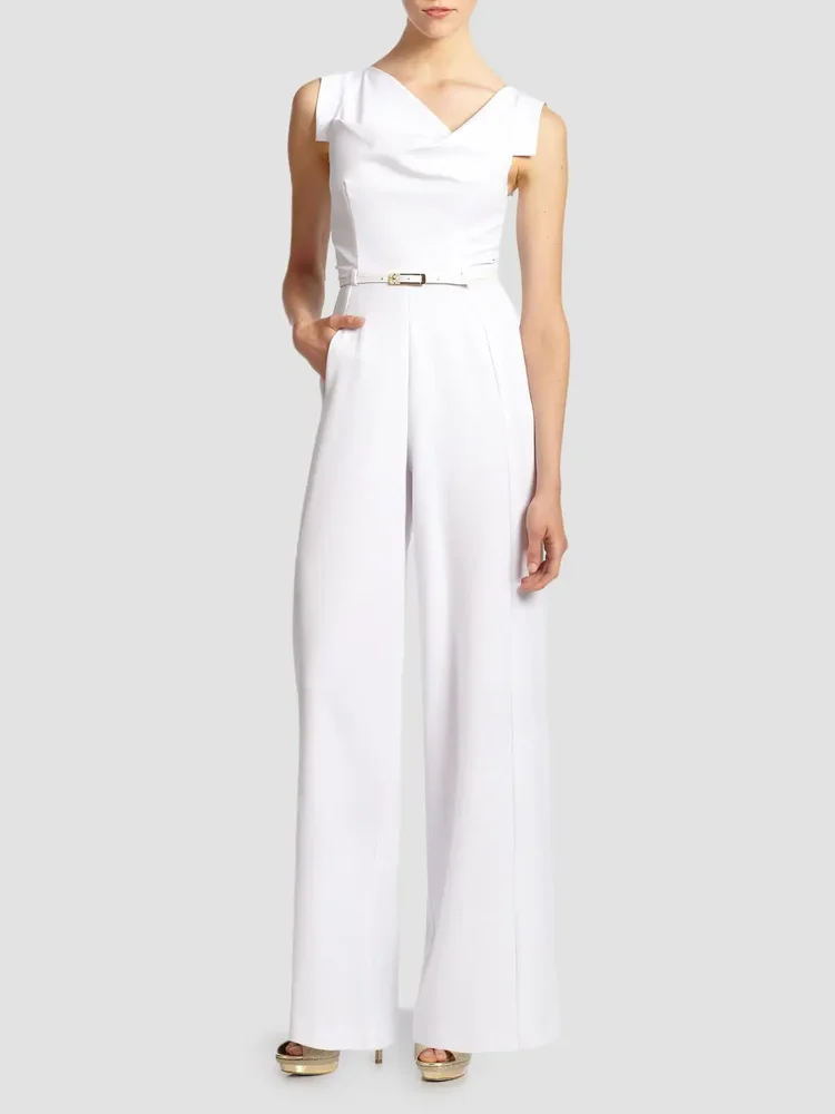 Jackie Asymmetric Belted Jumpsuit