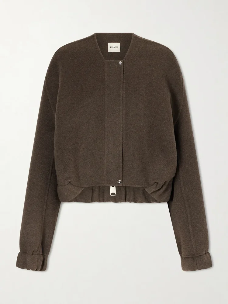 cordan cropped wool bomber jacket