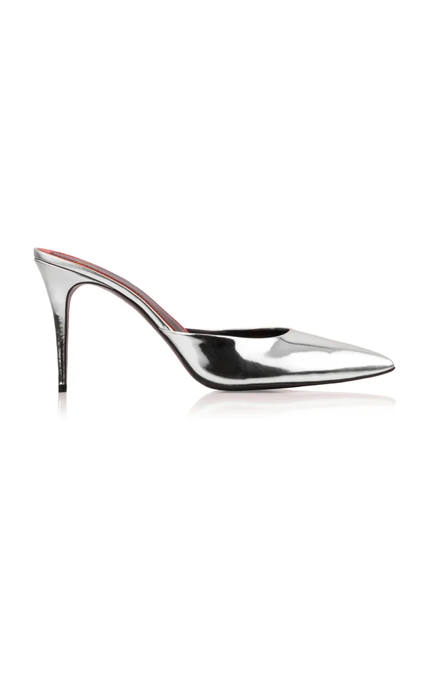 Lux 85mm Metallic Leather Mules