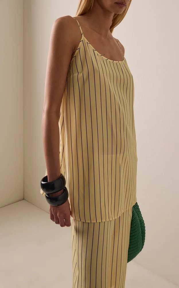 Irena Striped Silk Mini Dress
