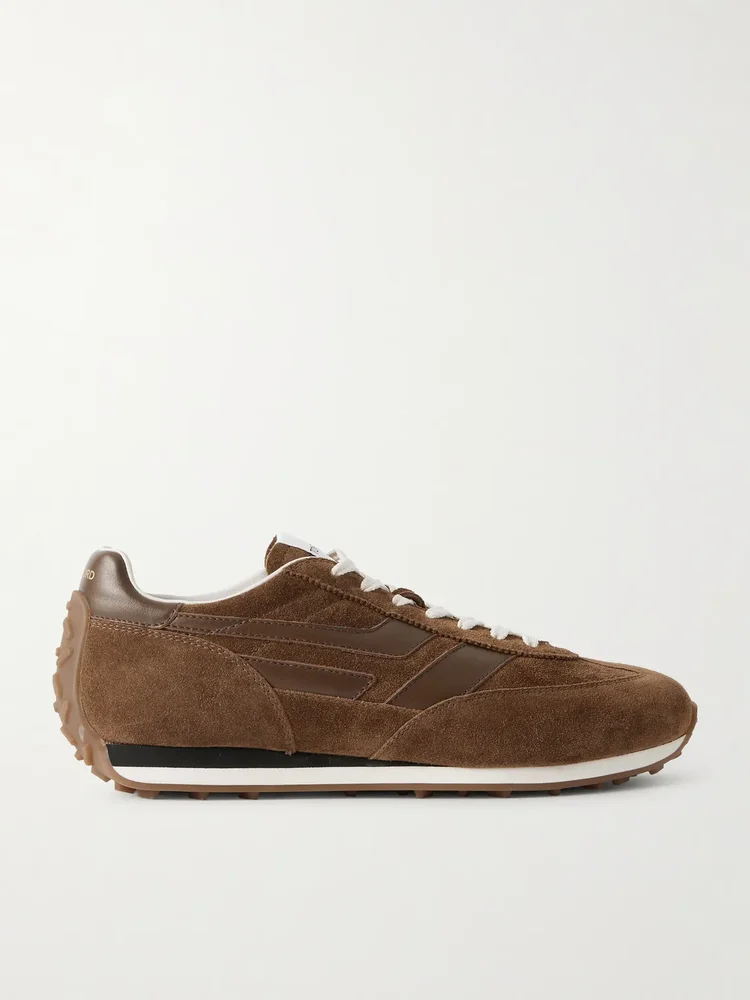 Mick Leather-Trimmed Suede Sneakers