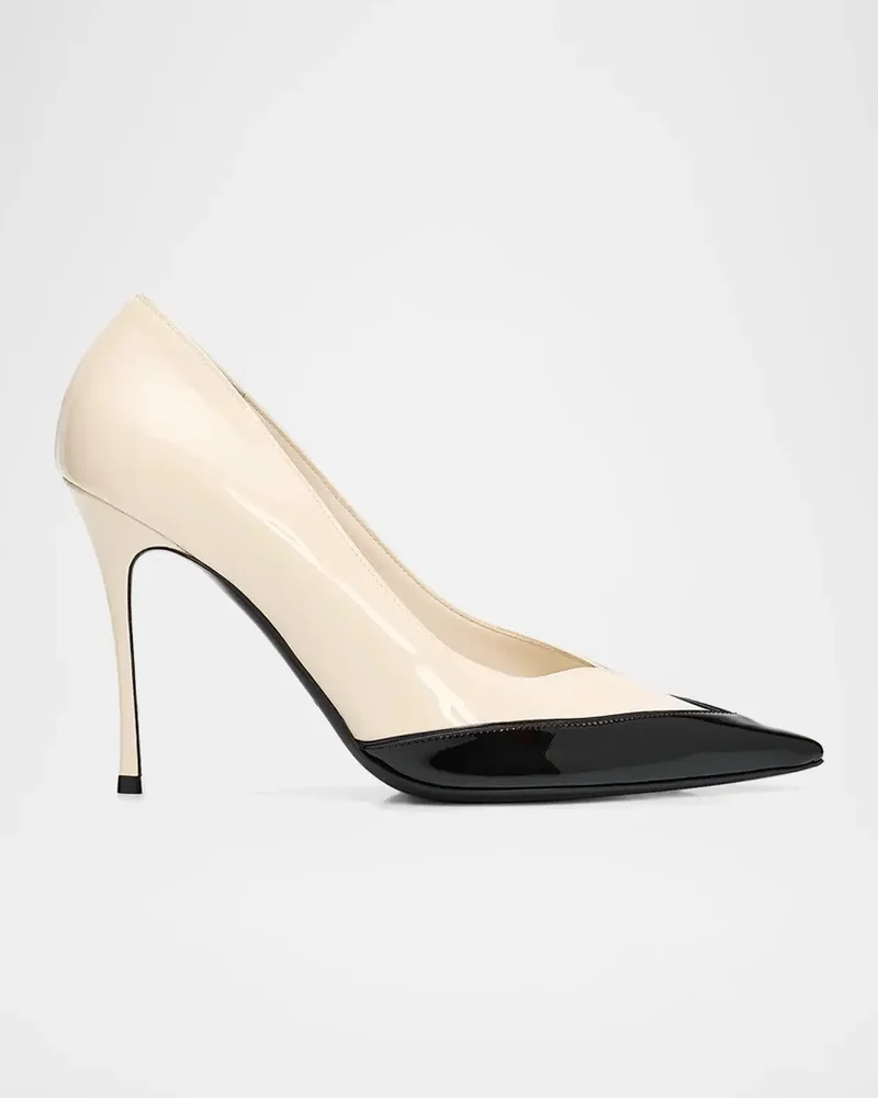 Varina 90MM Two-Tone Patent Leather Pumps