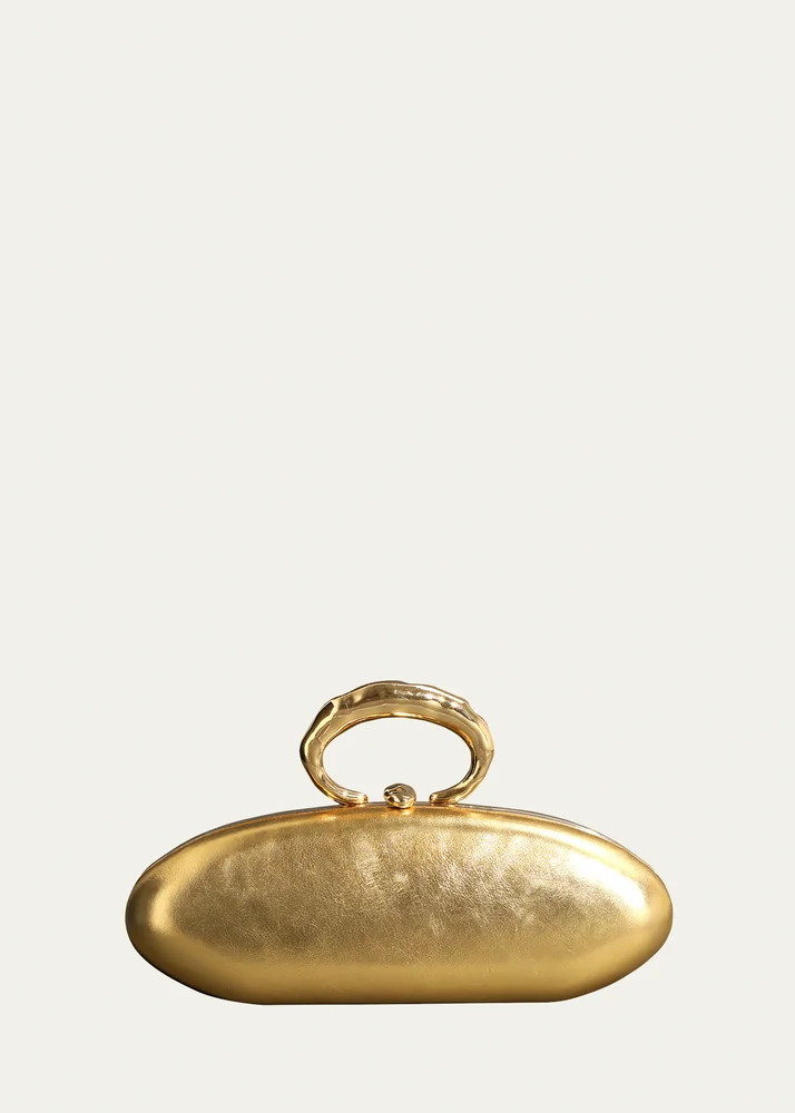Alexis Bittar Molten Gold Bullet Minaudiere