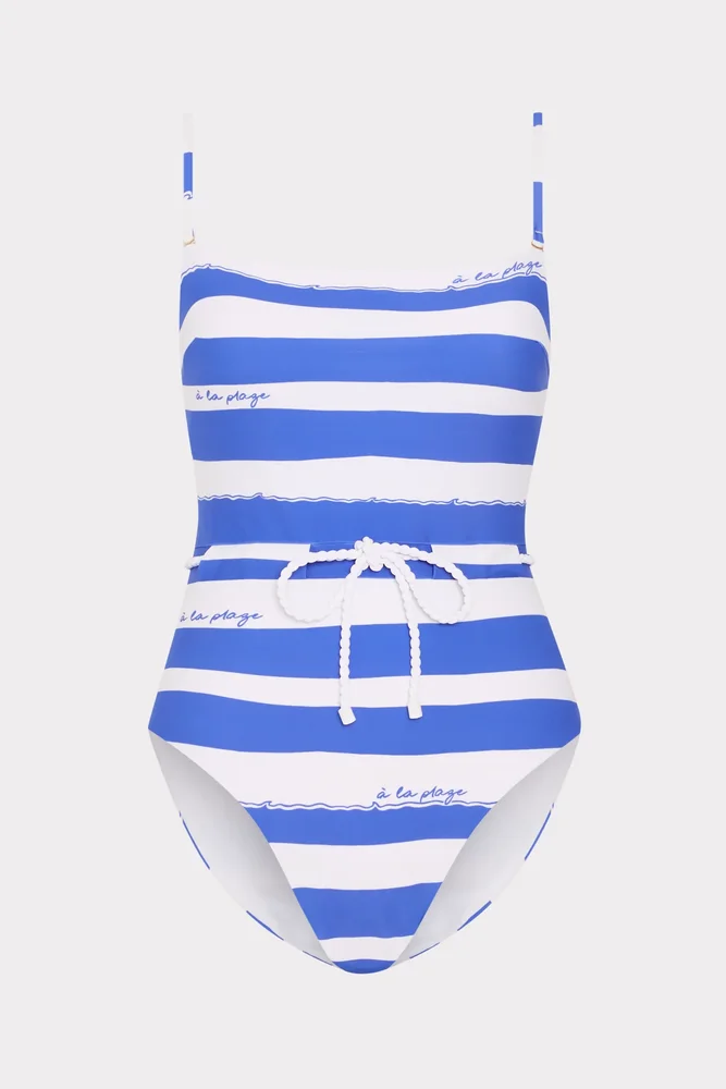 A La Plage Belted One Piece