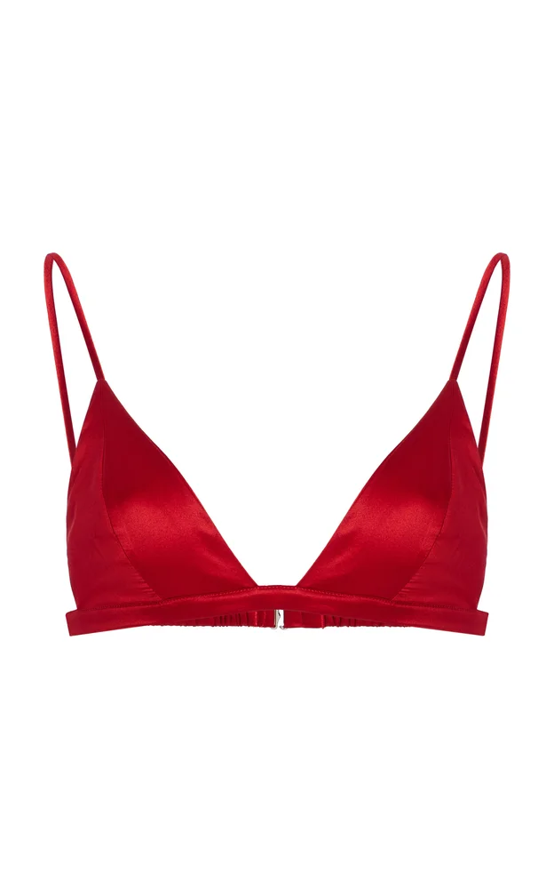 Luxe Stretch-Silk Triangle Bra