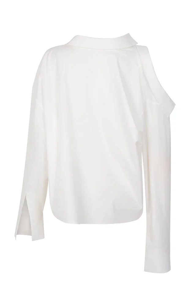 Double Collar Stretch-Cotton Shirt