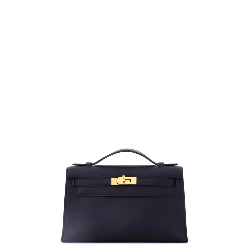 Pre-Owned Kelly Pochette Black Swift