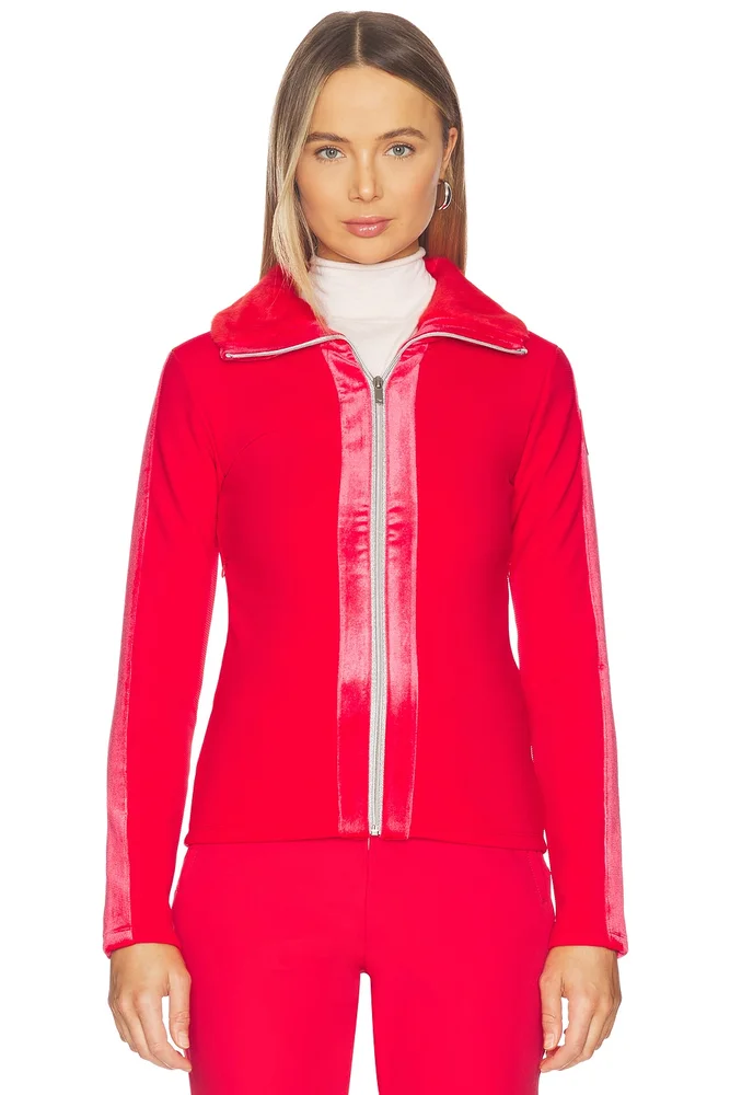 Ribbed Zip Up Mid Layer Jacket